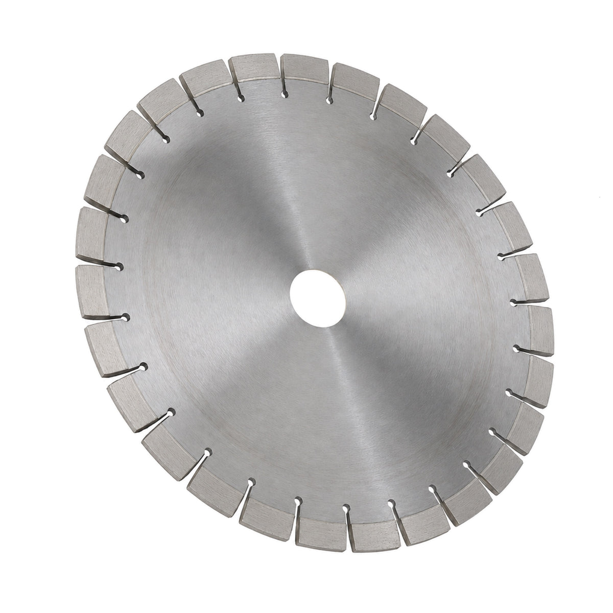 Jagson silver stone cutting blade with curved radial slots and a segmented rim