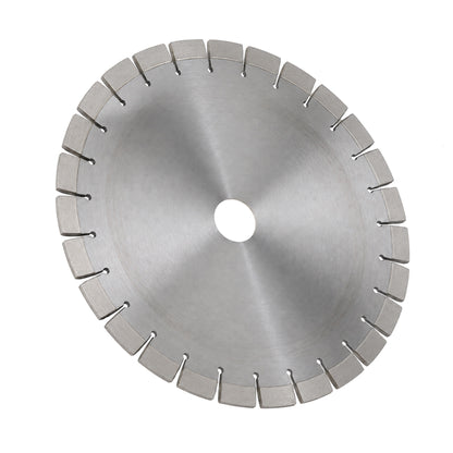 Jagson silver stone cutting blade with curved radial slots and a segmented rim