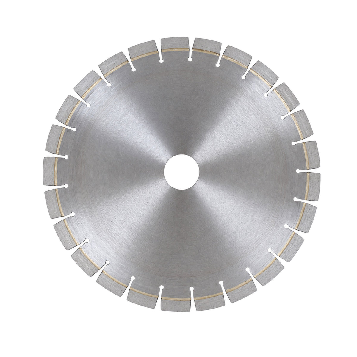 Jagson silver RCC cutting blade with narrow slots between gold-toned rim segments
