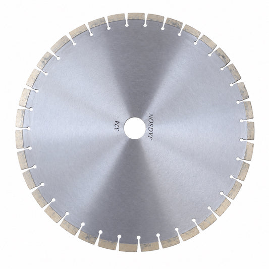 Jagson silver RCC cutting blade with gold-toned segments and narrow slots, front view