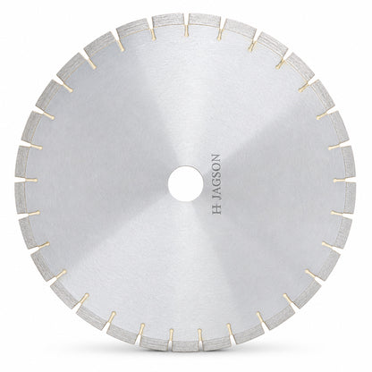 Jagson silver road cutting blade with pale gold-toned rim segments, front view