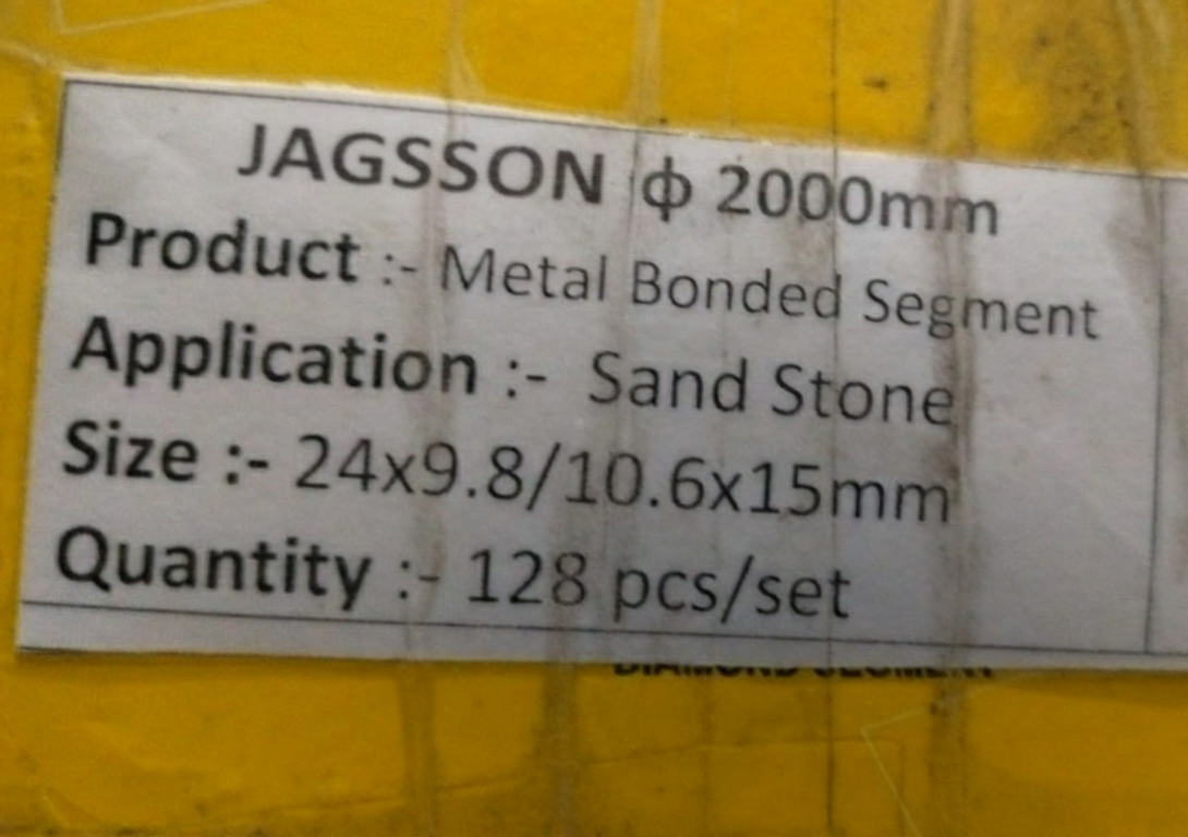 80 Inch Diamond Blade Segment (2000mm) for Stone & Granite Block Cutting