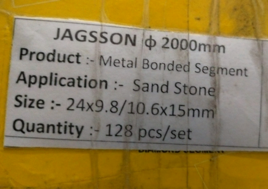 80 Inch Diamond Blade Segment (2000mm) for Stone & Granite Block Cutting